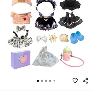 Labubu Size Dress-Up Set - Black, Pink, Blue